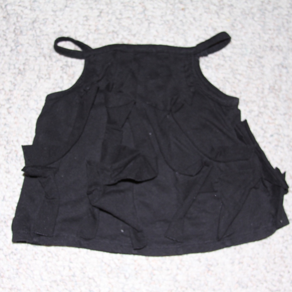 Koala Kids Black Ruffle Top